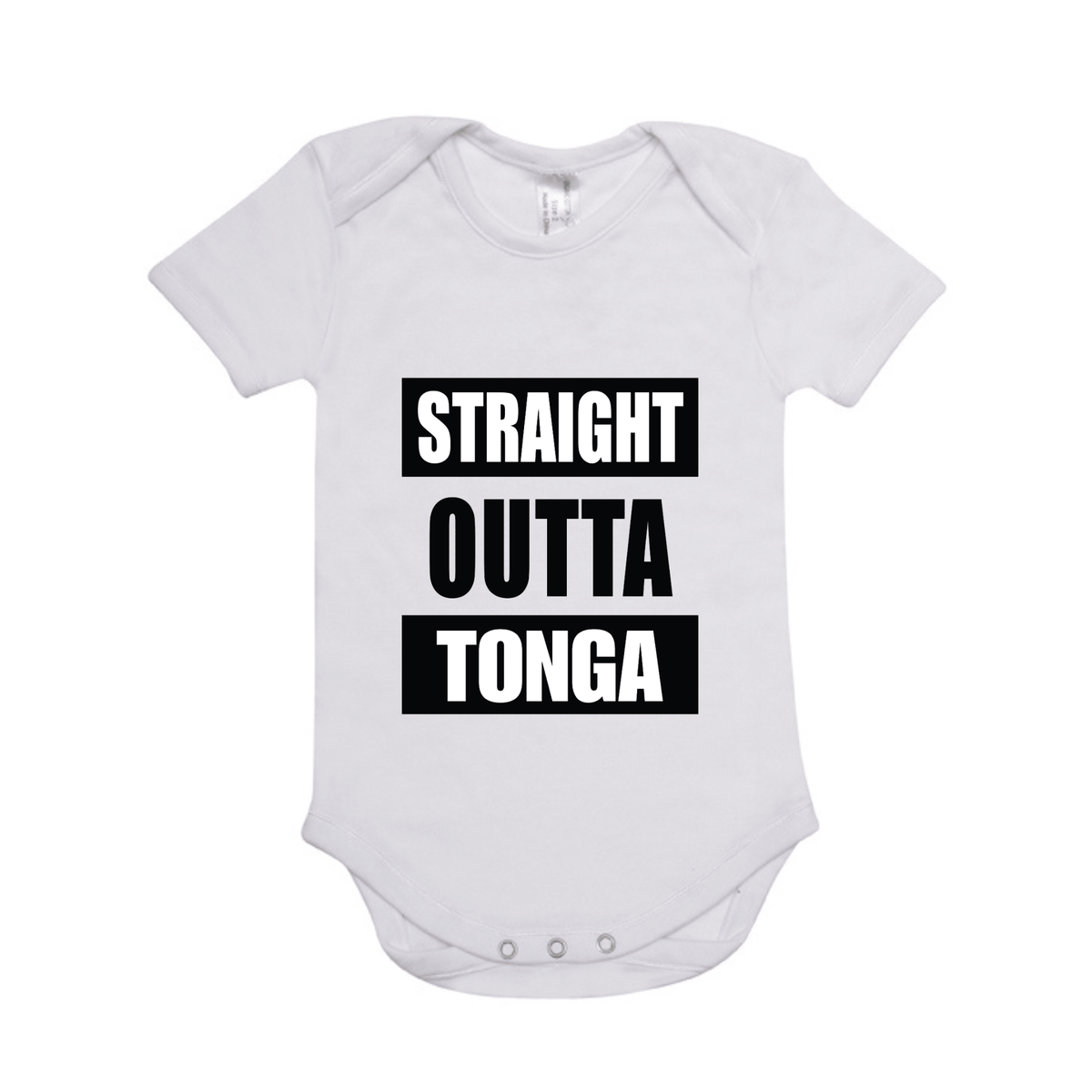 STRAIGHT OUTTA TONGA | ORGANIC COTTON ONESIE - Stick N It