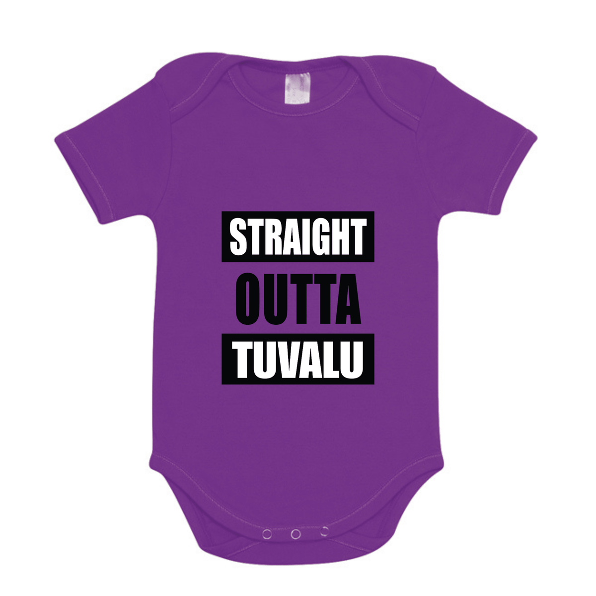 STRAIGHT OUTTA TUVALU | ORGANIC COTTON ONESIE - Stick N It