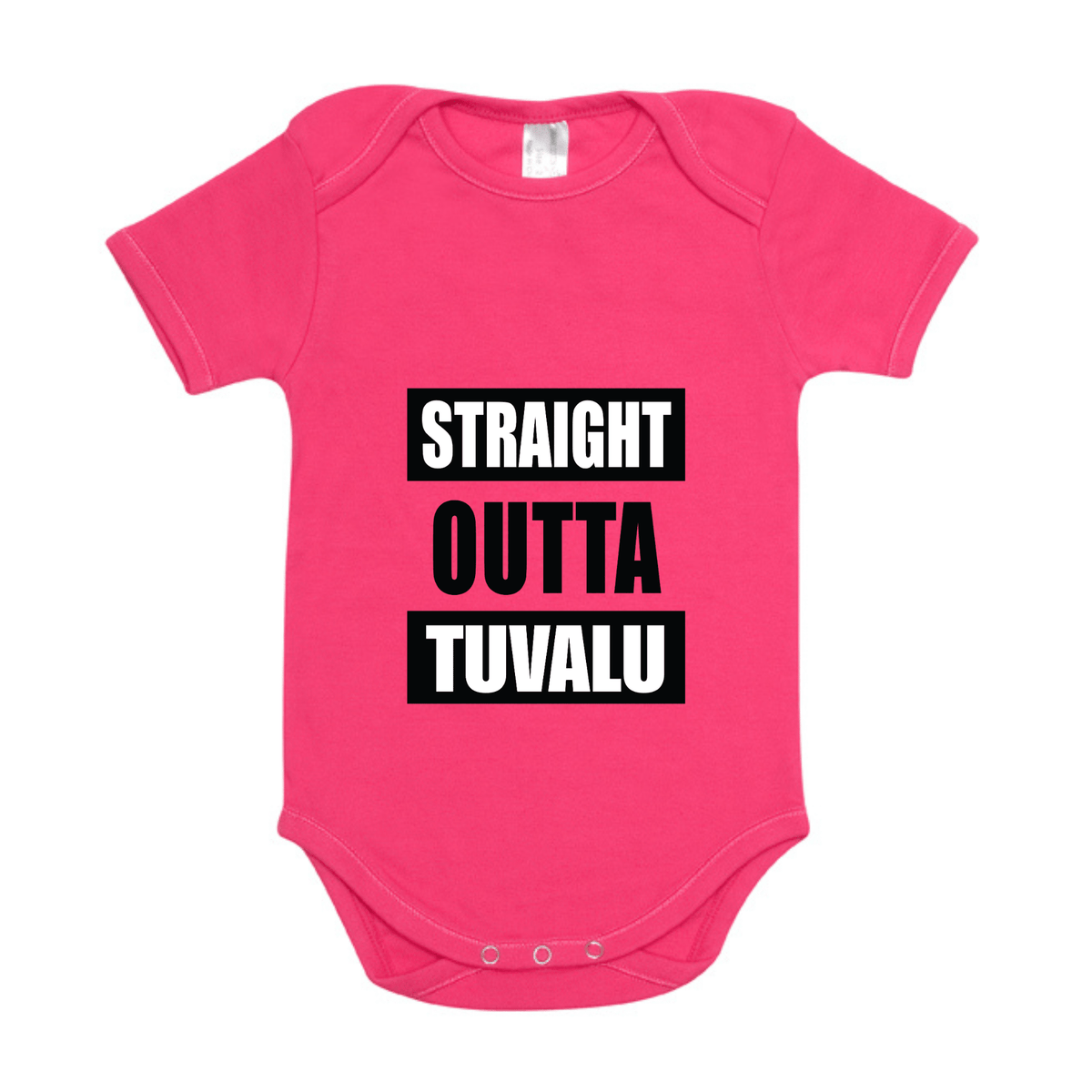 STRAIGHT OUTTA TUVALU | ORGANIC COTTON ONESIE - Stick N It