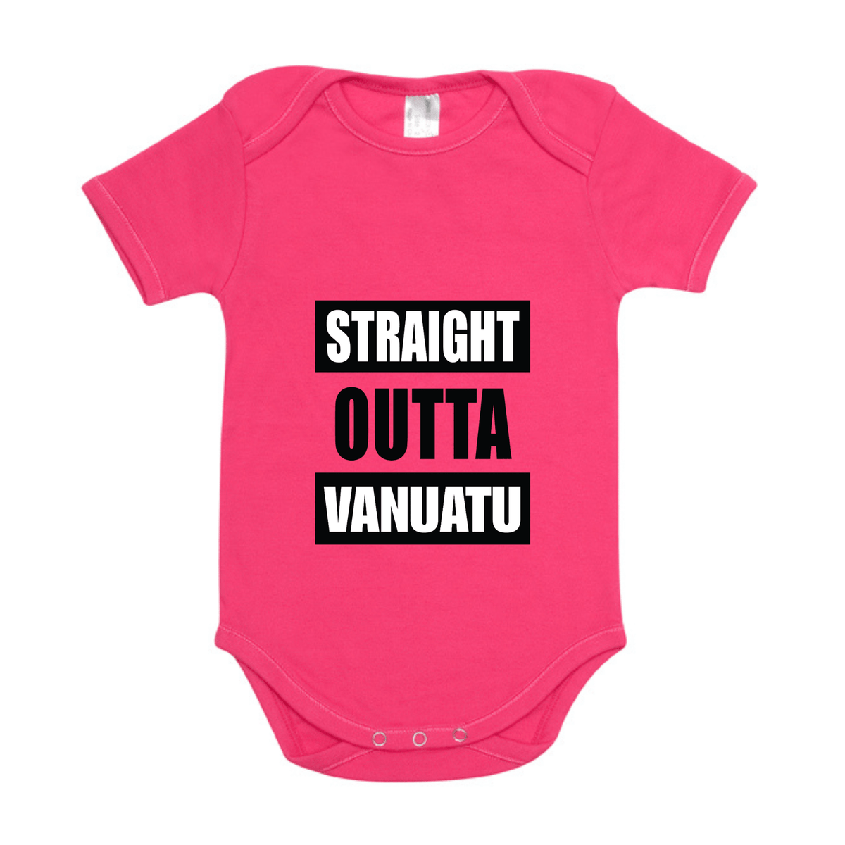 STRAIGHT OUTTA VANUATU | ORGANIC COTTON ONESIE - Stick N It