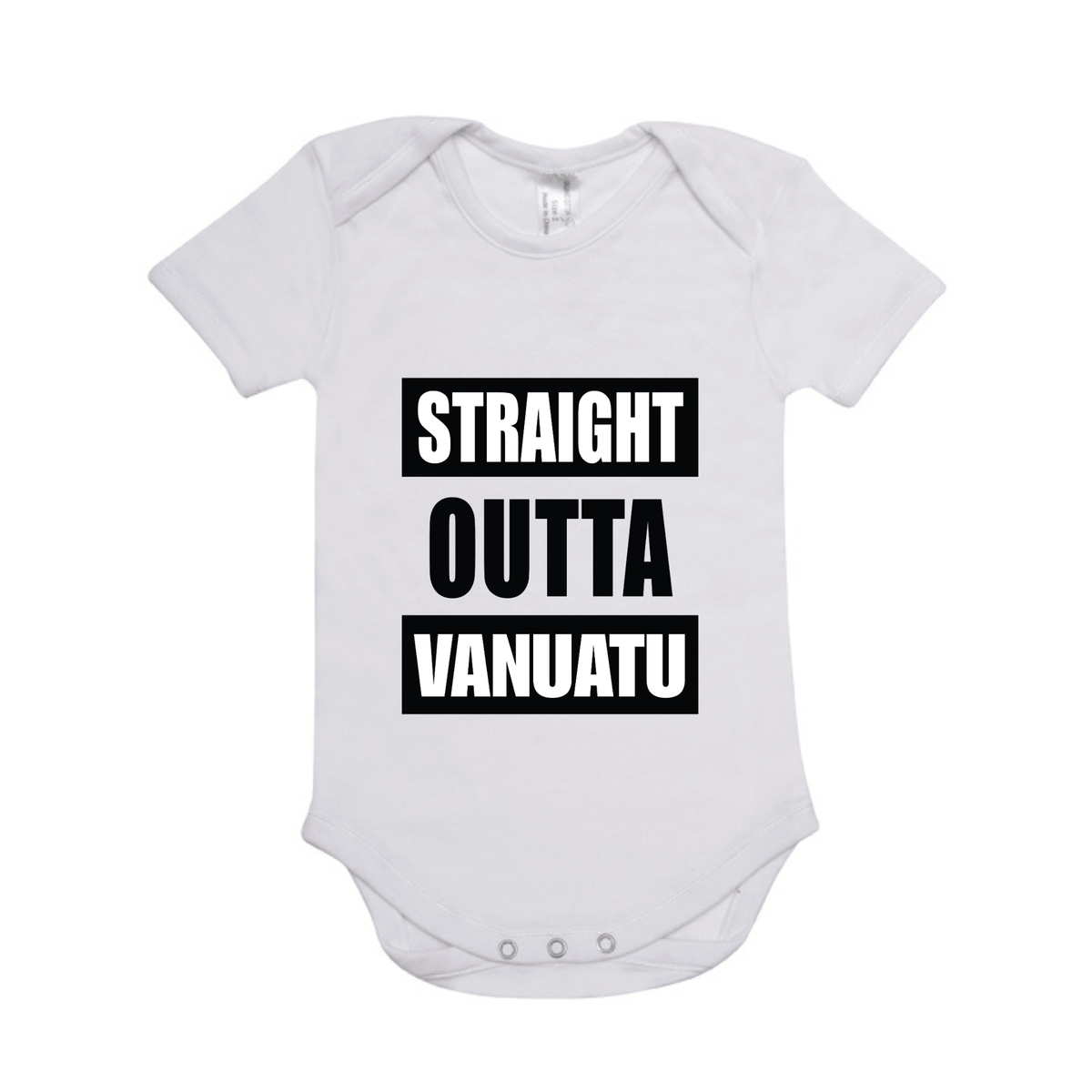 STRAIGHT OUTTA VANUATU | ORGANIC COTTON ONESIE - Stick N It