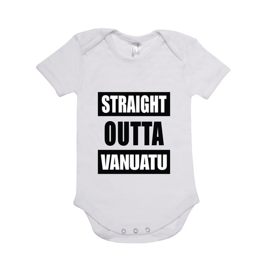 STRAIGHT OUTTA VANUATU | ORGANIC COTTON ONESIE - Stick N It