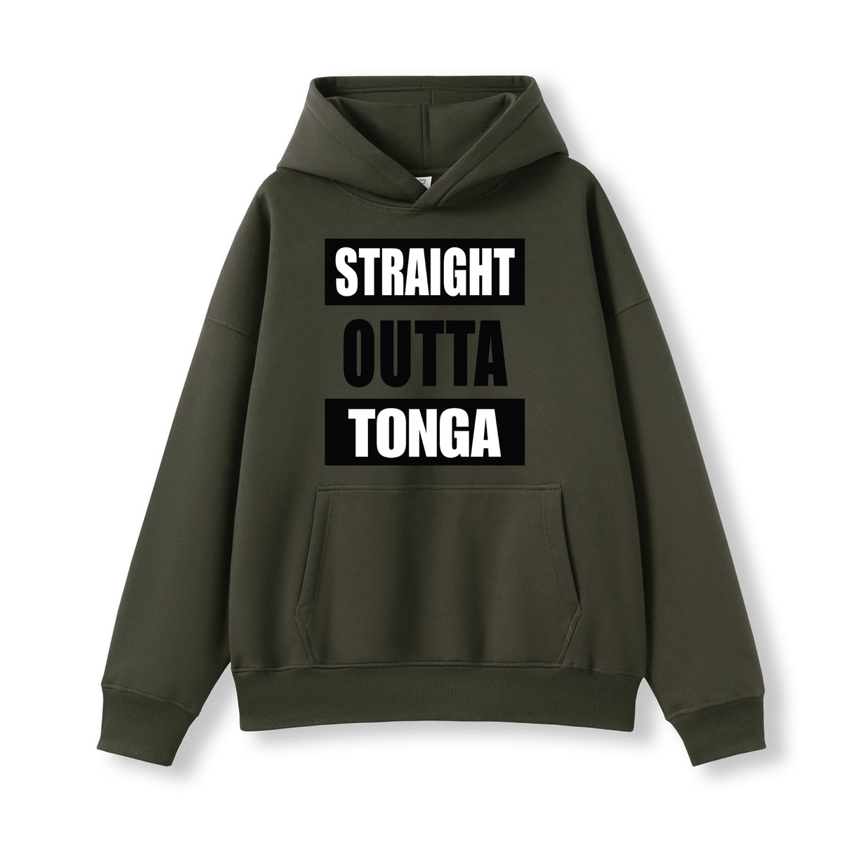 STRAIGHT OUTTA TONGA | OVERSIZE UNISEX HOODIE - Stick N It