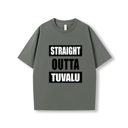 STRAIGHT OUTTA TUVALU | OVERSIZE UNISEX TEE - Stick N It