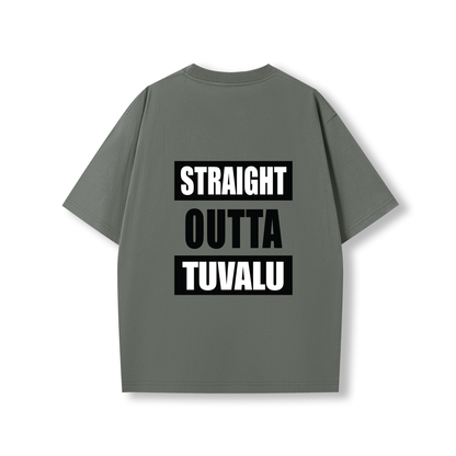 STRAIGHT OUTTA TUVALU | OVERSIZE UNISEX TEE - Stick N It