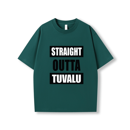 STRAIGHT OUTTA TUVALU | OVERSIZE UNISEX TEE - Stick N It