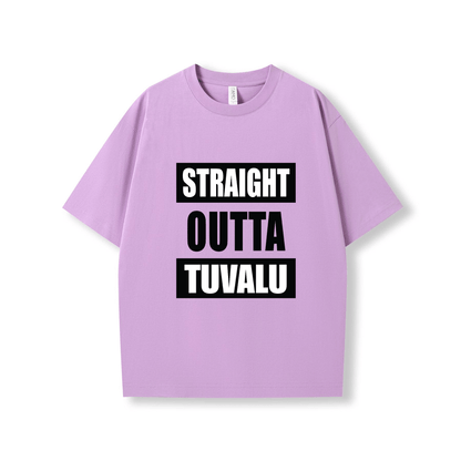 STRAIGHT OUTTA TUVALU | OVERSIZE UNISEX TEE - Stick N It