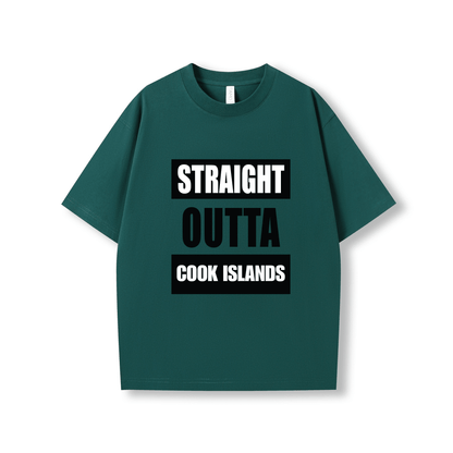 STRAIGHT OUTTA COOK ISLANDS | OVERSIZE UNISEX TEE - Stick N It