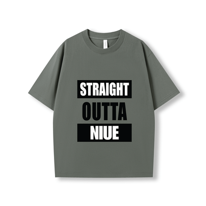 STRAIGHT OUTTA NIUE | OVERSIZE UNISEX TEE - Stick N It