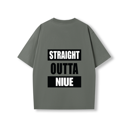 STRAIGHT OUTTA NIUE | OVERSIZE UNISEX TEE - Stick N It