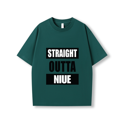 STRAIGHT OUTTA NIUE | OVERSIZE UNISEX TEE - Stick N It