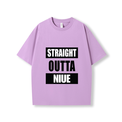 STRAIGHT OUTTA NIUE | OVERSIZE UNISEX TEE - Stick N It