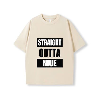 STRAIGHT OUTTA NIUE | OVERSIZE UNISEX TEE - Stick N It