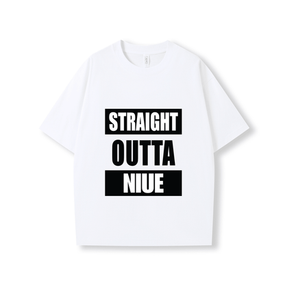 STRAIGHT OUTTA NIUE | OVERSIZE UNISEX TEE - Stick N It