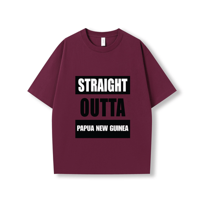 STRAIGHT OUTTA PAPUA NEW GUINEA | OVERSIZE UNISEX TEE - Stick N It
