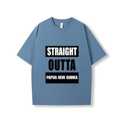 STRAIGHT OUTTA PAPUA NEW GUINEA | OVERSIZE UNISEX TEE - Stick N It