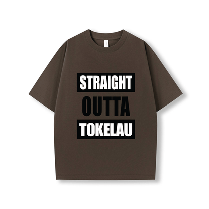 STRAIGHT OUTTA TOKELAU | OVERSIZE UNISEX TEE - Stick N It