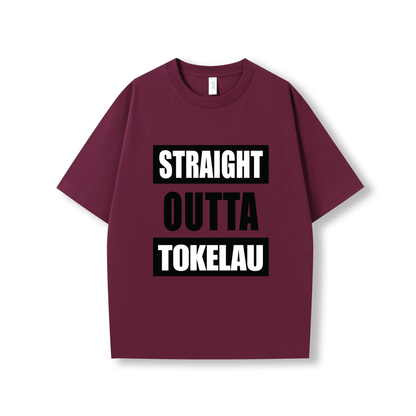 STRAIGHT OUTTA TOKELAU | OVERSIZE UNISEX TEE - Stick N It
