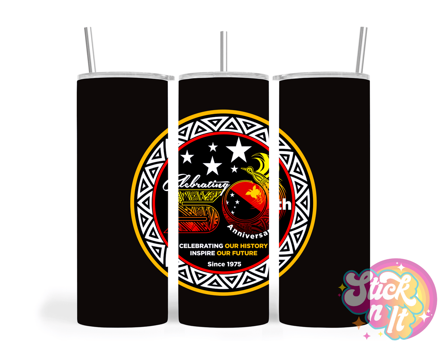 LIMITED EDITION | PNG | 50 YEARS OF INDEPENDENCE TUMBLERS - Stick N It