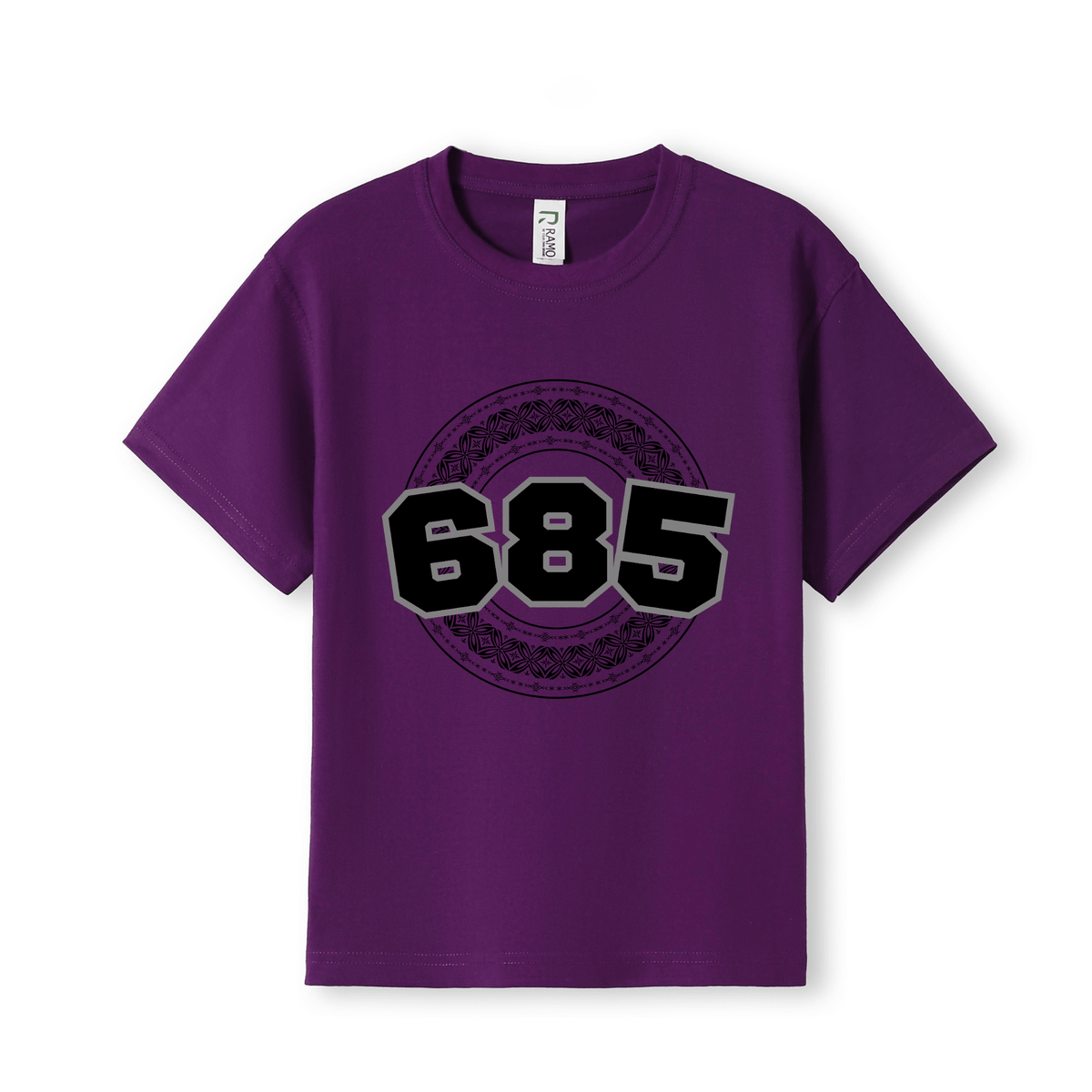 SAMOA | 685 | KIDS TEE | BLACK DESIGN - Stick N It