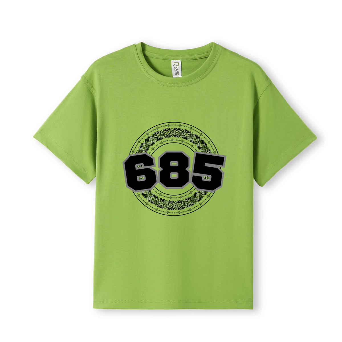 SAMOA | 685 | KIDS TEE | BLACK DESIGN - Stick N It