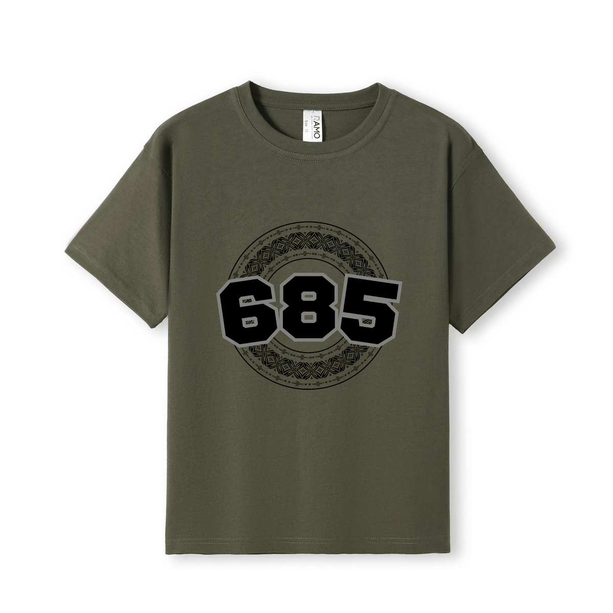 SAMOA | 685 | KIDS TEE | BLACK DESIGN - Stick N It