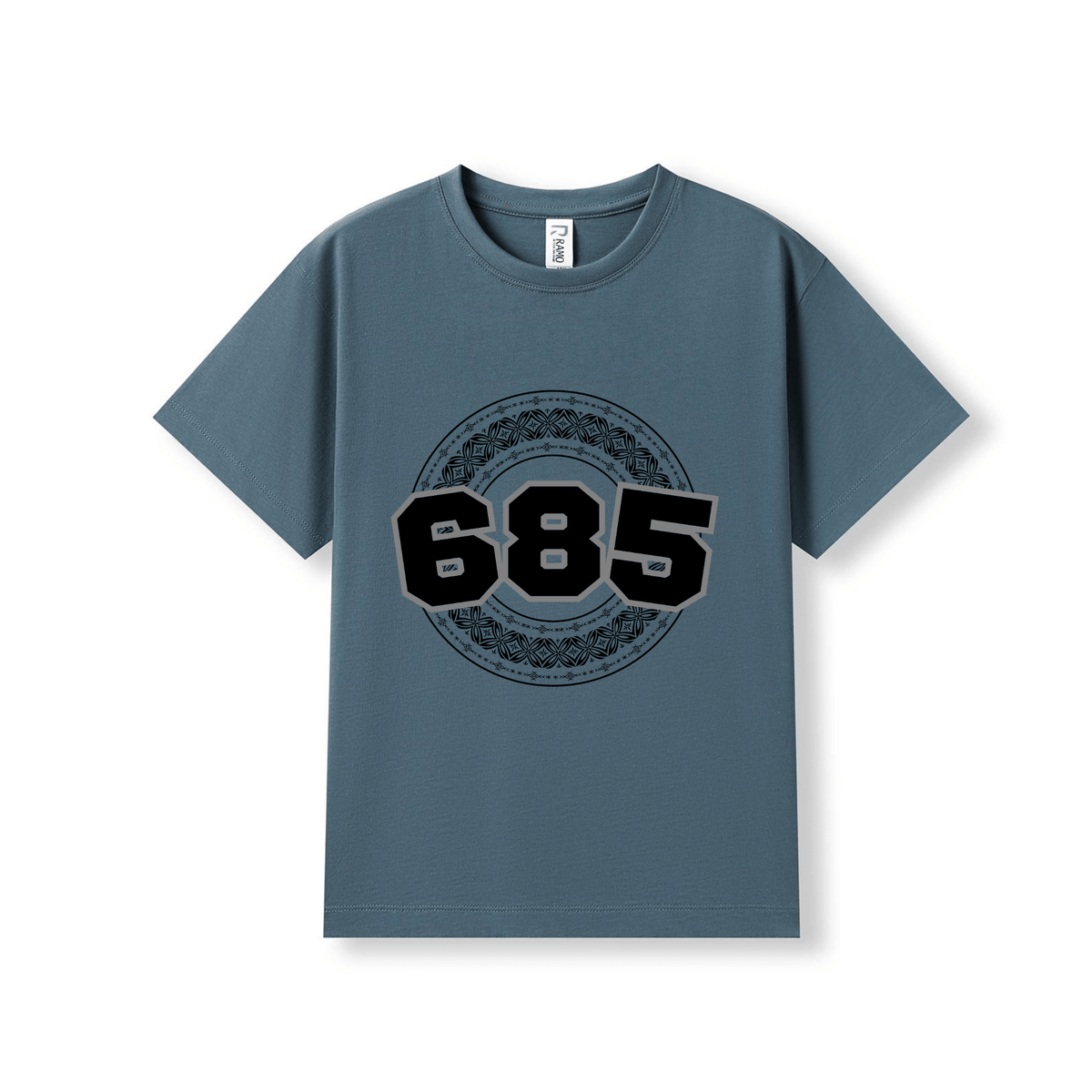 SAMOA | 685 | KIDS TEE | BLACK DESIGN - Stick N It