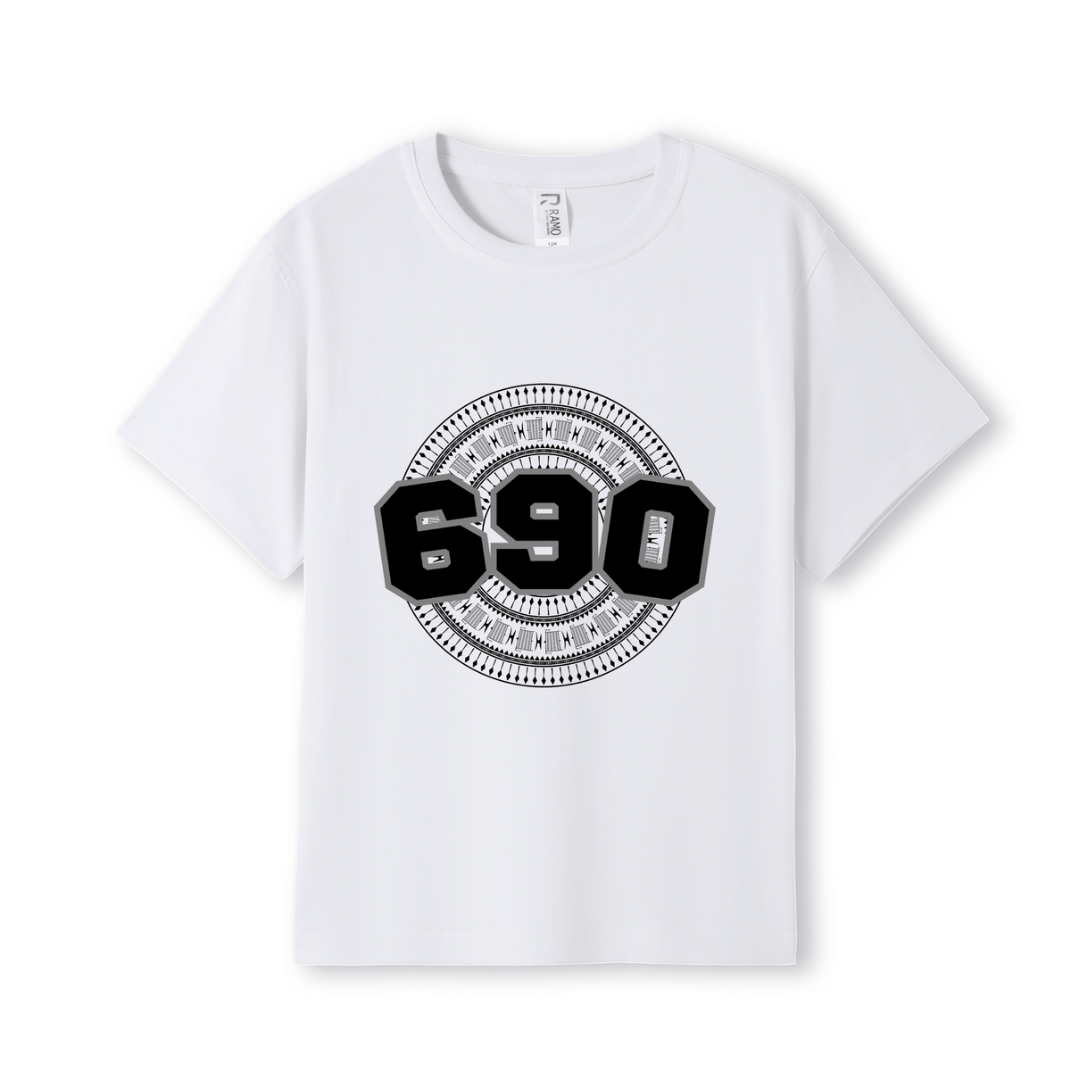 TOKELAU | 690 | KIDS TEE | BLACK DESIGN - Stick N It