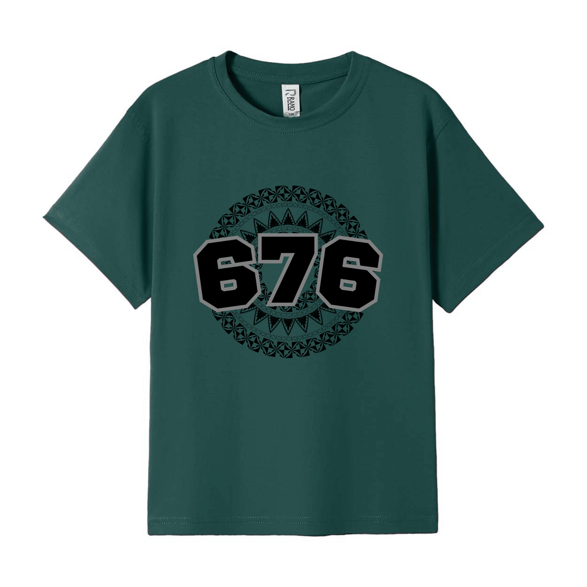 TONGA | 676 | KIDS TEE | BLACK DESIGN - Stick N It