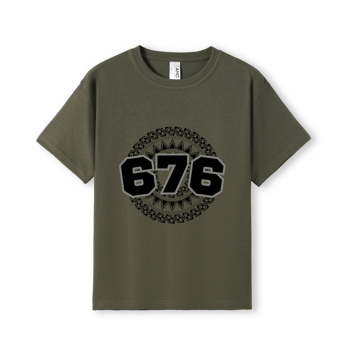 TONGA | 676 | KIDS TEE | BLACK DESIGN - Stick N It