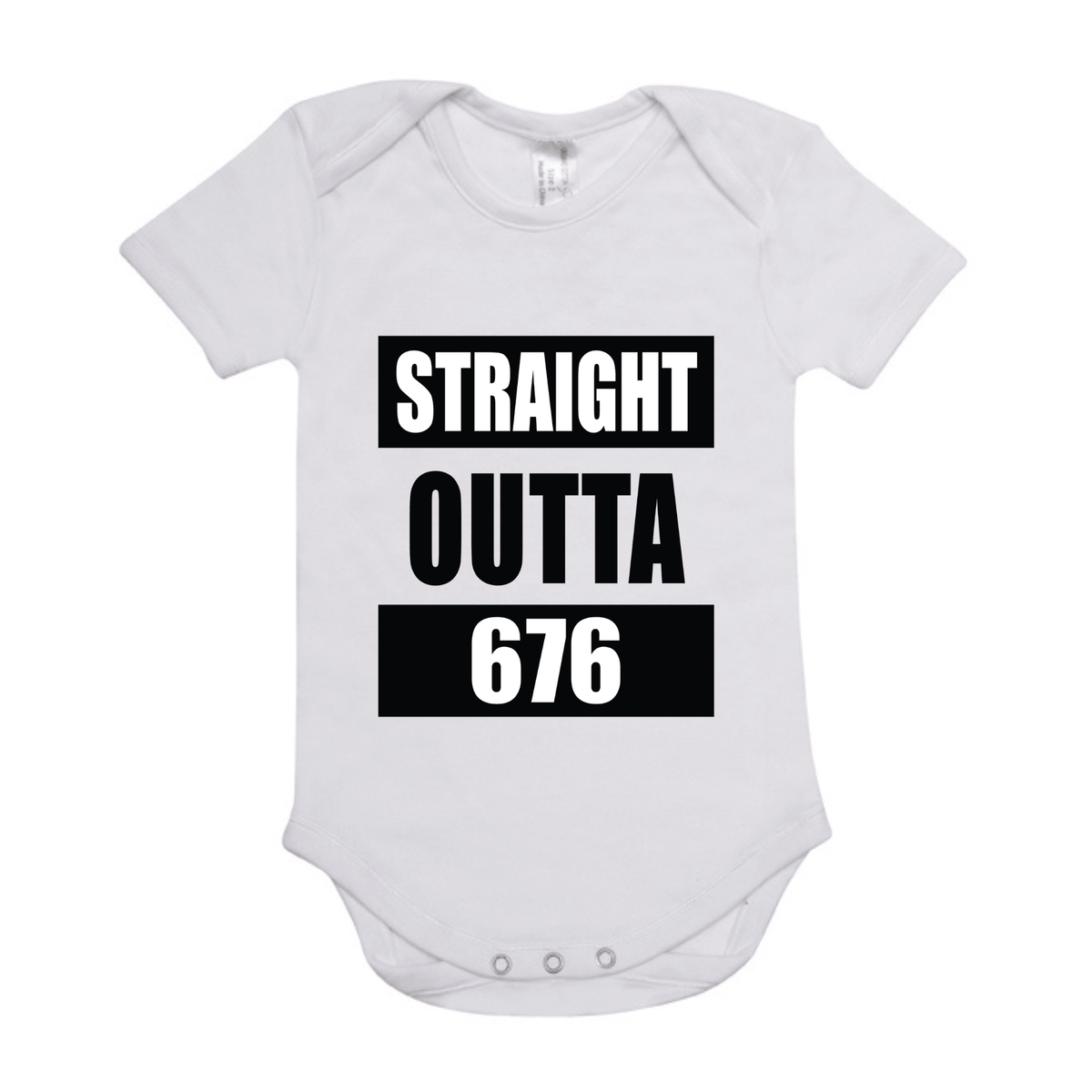 STRAIGHT OUTTA 676 | ORGANIC COTTON ONESIE - Stick N It