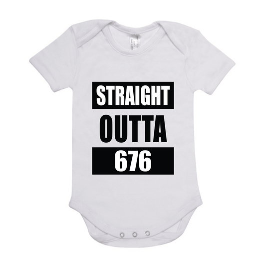 STRAIGHT OUTTA 676 | ORGANIC COTTON ONESIE - Stick N It