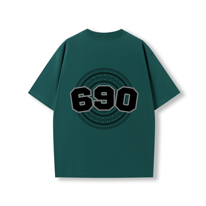 TOKELAU | 690 | OVERSIZE UNISEX TEE | BLACK DESIGN - Stick N It