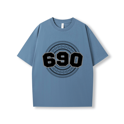 TOKELAU | 690 | OVERSIZE UNISEX TEE | BLACK DESIGN - Stick N It