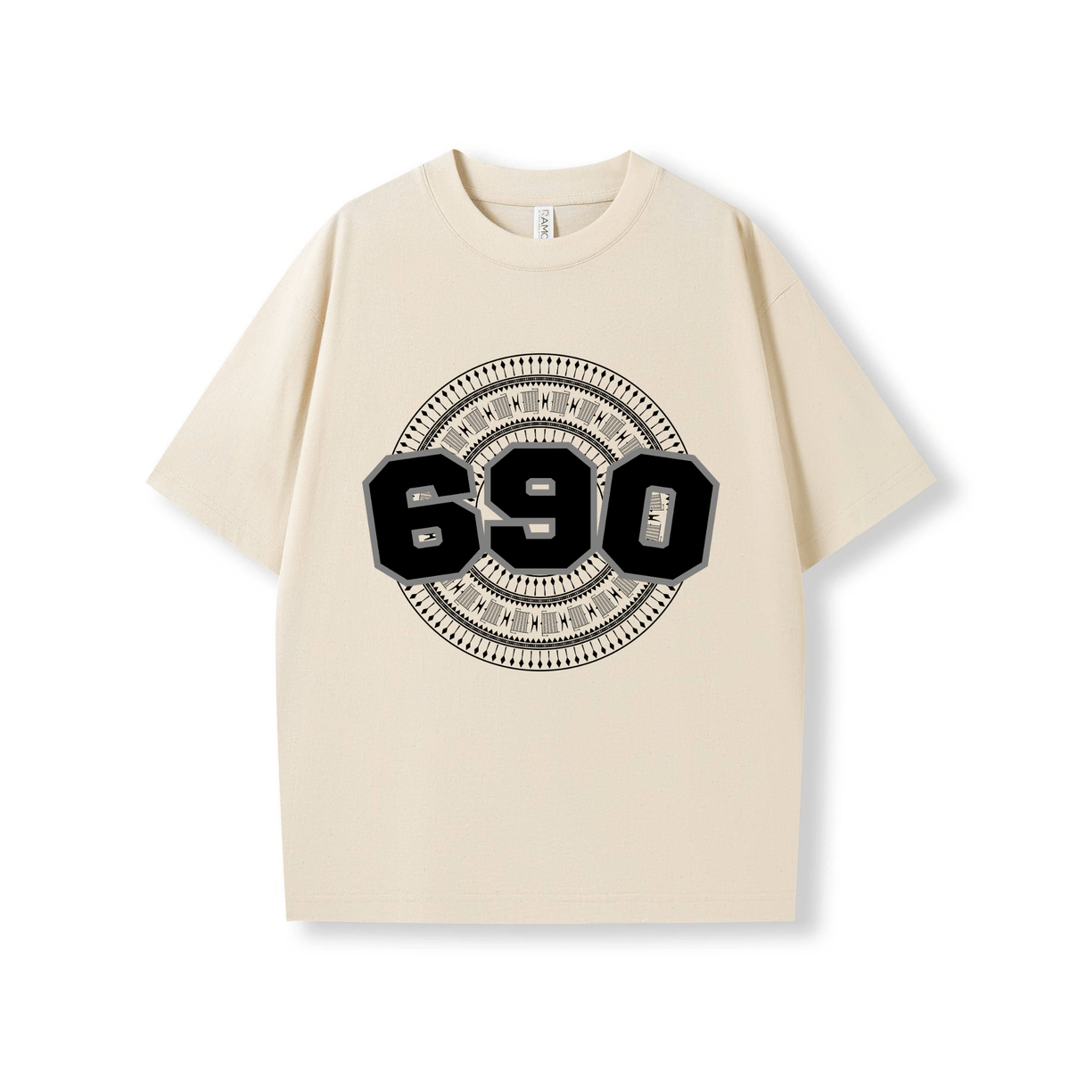 TOKELAU | 690 | OVERSIZE UNISEX TEE | BLACK DESIGN - Stick N It