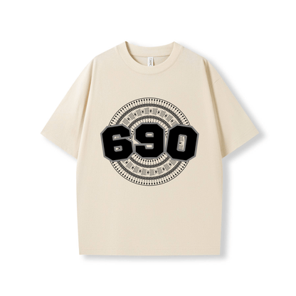 TOKELAU | 690 | OVERSIZE UNISEX TEE | BLACK DESIGN - Stick N It