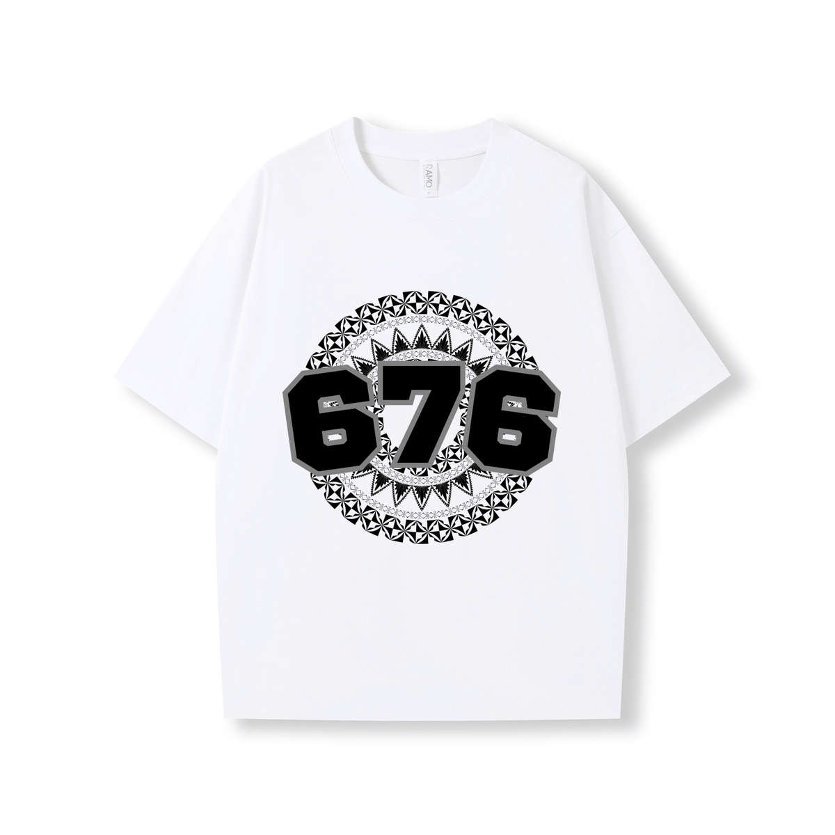 TONGA | 676 | OVERSIZE UNISEX TEE | BLACK DESIGN - Stick N It