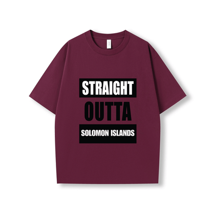 STRAIGHT OUTTA SOLOMON ISLANDS | OVERSIZE UNISEX TEE - Stick N It