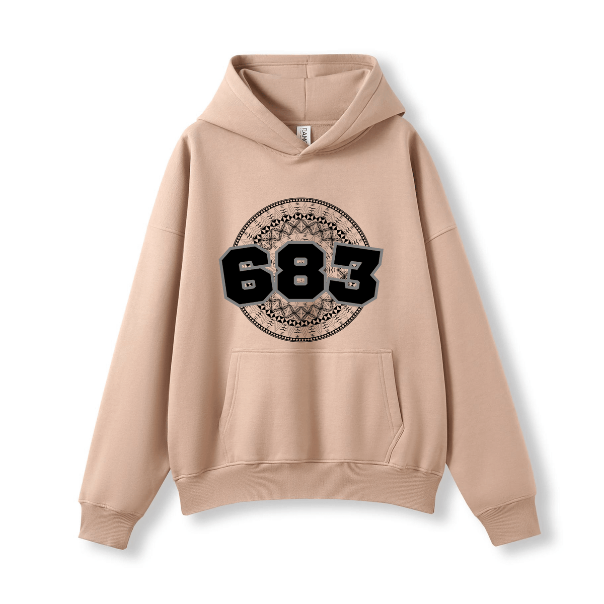 NIUE | 683 | OVERSIZE UNISEX HOODIE | BLACK DESIGN - Stick N It