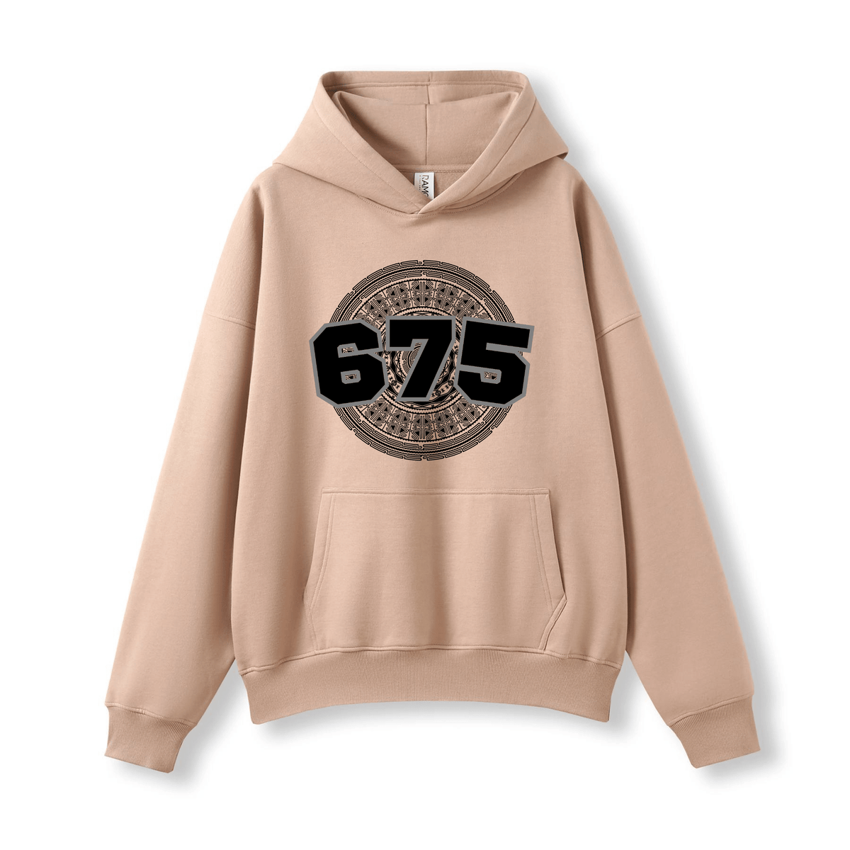 PNG | 675 | OVERSIZE UNISEX HOODIE | BLACK DESIGN - Stick N It