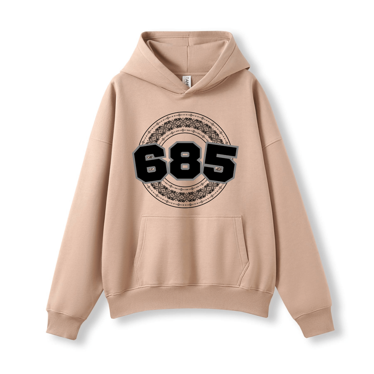 SAMOA | 685 | OVERSIZE UNISEX HOODIE | BLACK DESIGN - Stick N It