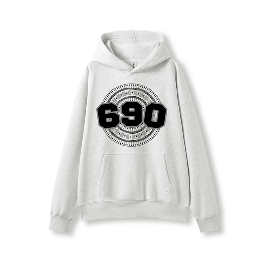 TOKELAU | 690 | OVERSIZE UNISEX HOODIE | BLACK DESIGN - Stick N It
