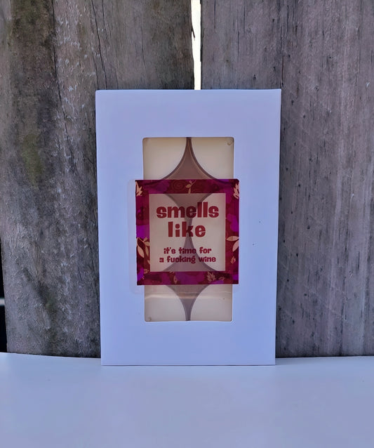 IT'S TIME FOR A FUCKING WINE FRAGRANCED TEALIGHTS - Stick N It