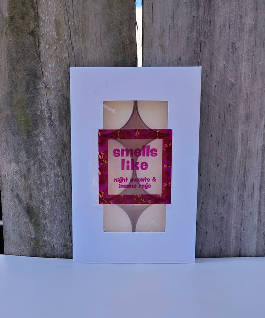 NIGHT SWEATS AND INSANE RAGE FRAGRANCED TEALIGHTS - Stick N It