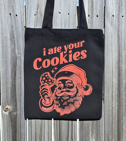 I ATE YOUR COOKIES SANTA REUSABLE TOTE BAG - Stick N It