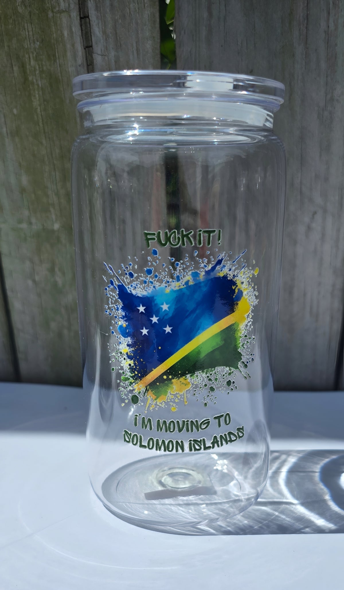 CHEEKY SOLOMON ISLANDS ACRYLIC CUP - Stick N It