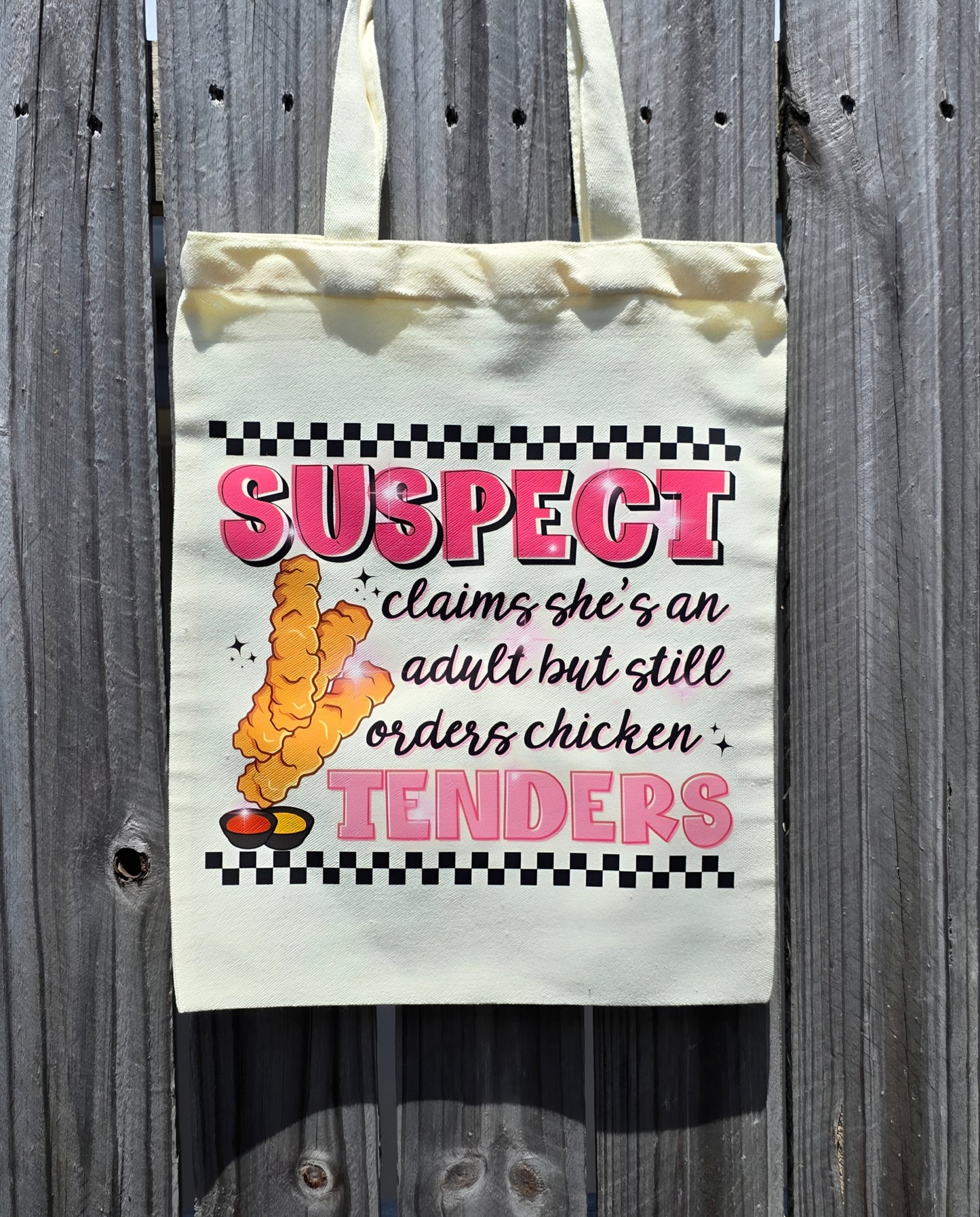 FUNNY SUSPECT REUSABLE TOTE BAGS - Stick N It