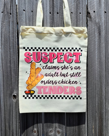 FUNNY SUSPECT REUSABLE TOTE BAGS - Stick N It