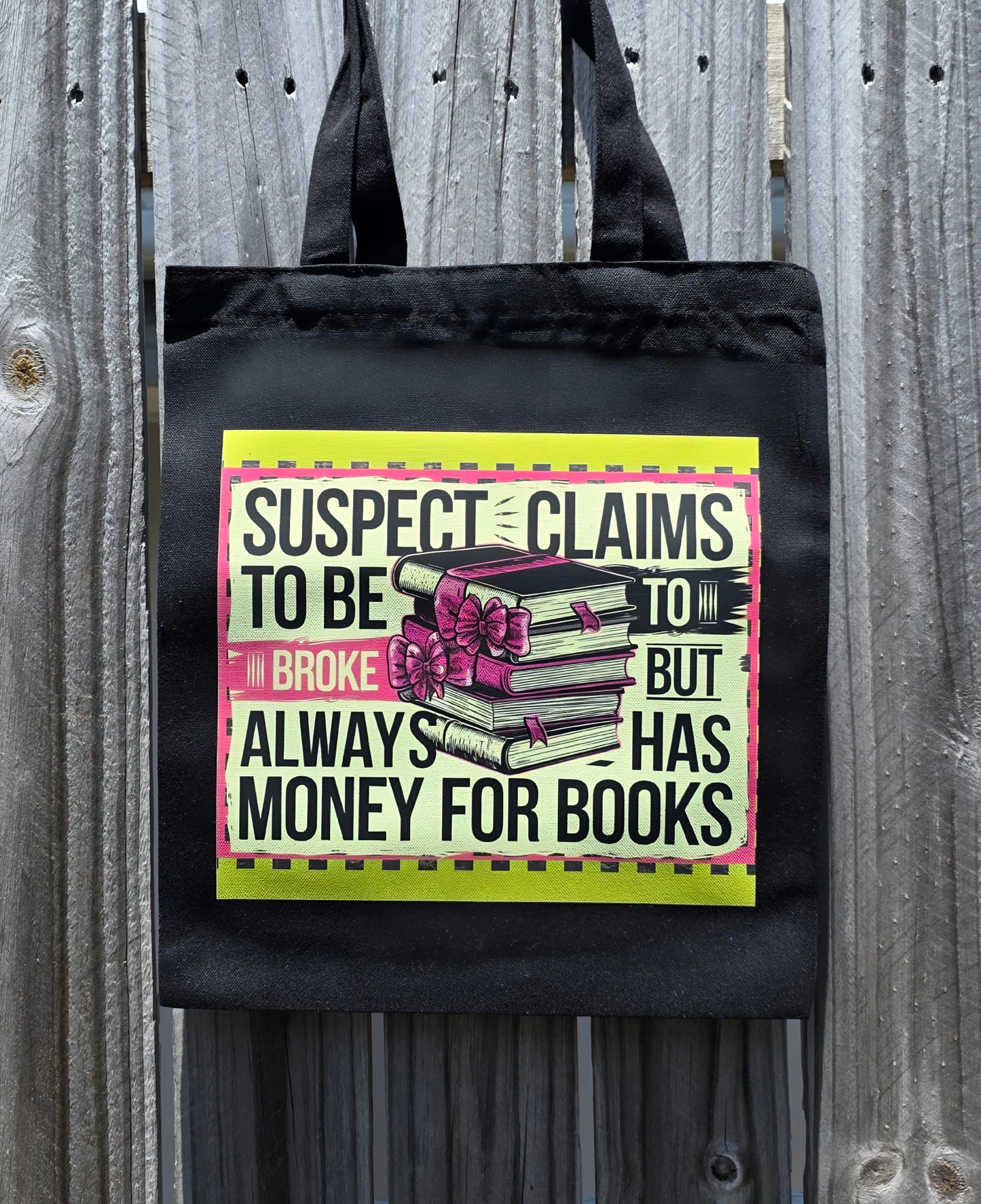 FUNNY SUSPECT REUSABLE TOTE BAGS - Stick N It