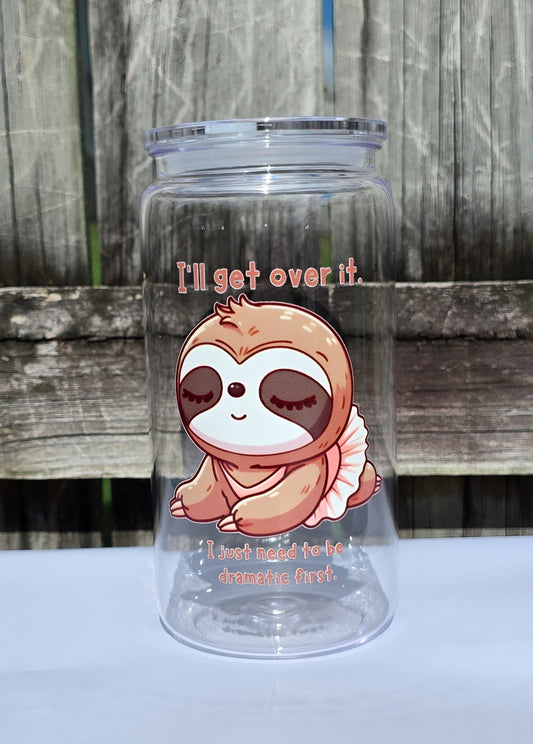 DRAMATIC SLOTH ACRYLIC CUP | FUNNY - Stick N It